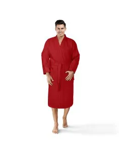 Red Cotton Bathrobe 2