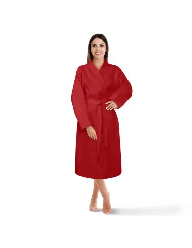 Red Cotton Bathrobe