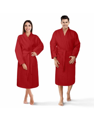 Red Cotton Bathrobe