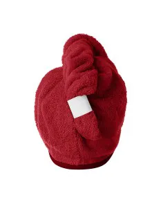 Czerwony ręcznik do włosów turban 2