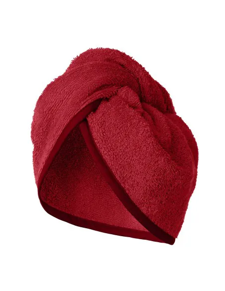 Czerwony ręcznik do włosów turban Czerwony ręcznik do włosów turban