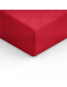 Czerwone prześcieradło frotte z gumką 2
