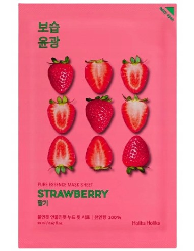 Moisturizing face mask with strawberry and lemon extract - Holika Holika