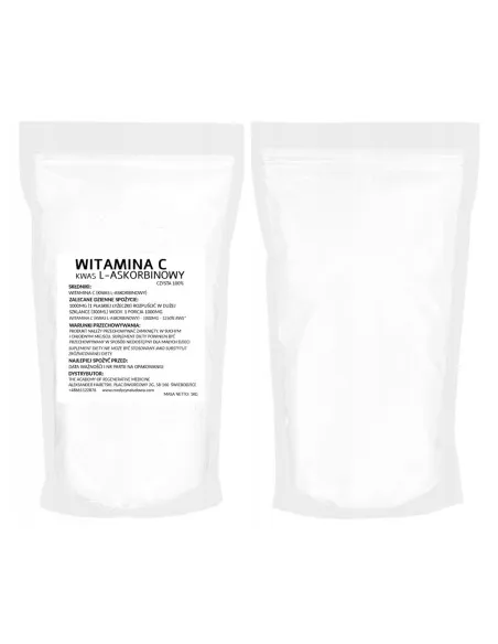 WITAMINA C, KWAS L-ASKORBINOWY 1kg, CZYSTA 100% WITAMINA C, KWAS L-ASKORBINOWY 1kg, CZYSTA 100%