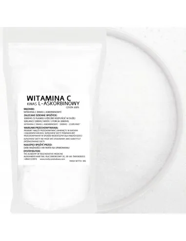 WITAMINA C, KWAS L-ASKORBINOWY 1kg, CZYSTA 100%