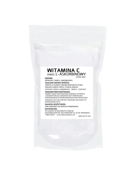 WITAMINA C, KWAS L-ASKORBINOWY 1kg, CZYSTA 100% WITAMINA C, KWAS L-ASKORBINOWY 1kg, CZYSTA 100%