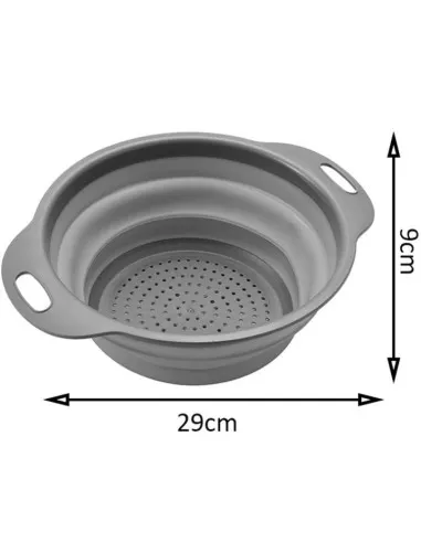 Silicone sieve/strainer folding skimmer-strainer-crusher