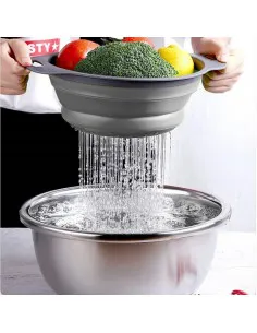 Silicone sieve/strainer folding skimmer-strainer-crusher 2