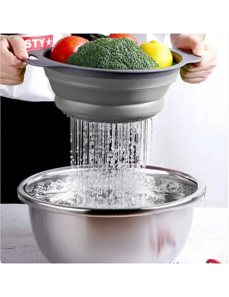 Silicone sieve/strainer folding skimmer-strainer-crusher Silicone sieve/strainer folding skimmer-strainer-crusher