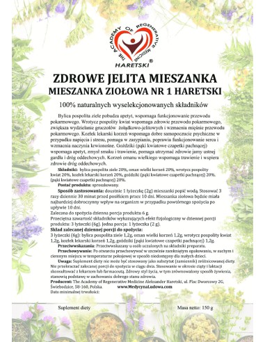 Healthy intestines herbal blend No. 1 Haretski dietary supplement
