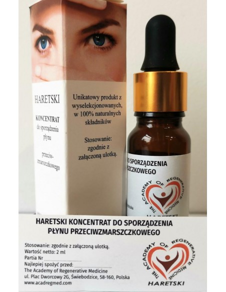 Concentrate for the preparation of anti-wrinkle fluid