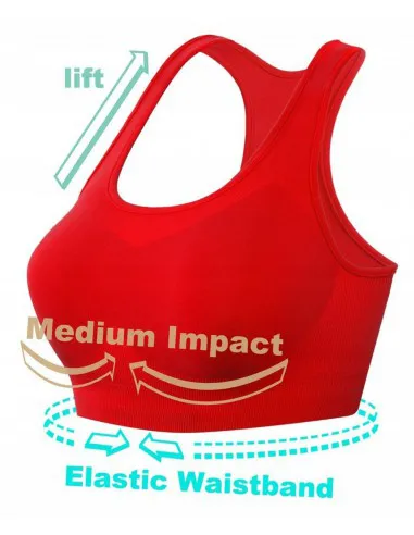 Seamless bra red