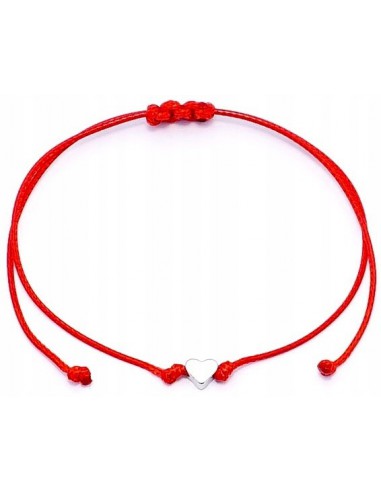 Red string with heart bracelet Haretski