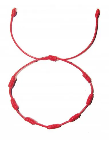 Bracelet red 7 knots  Haretski