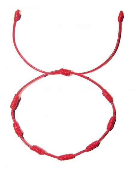 Bracelet red 7 knots  Haretski