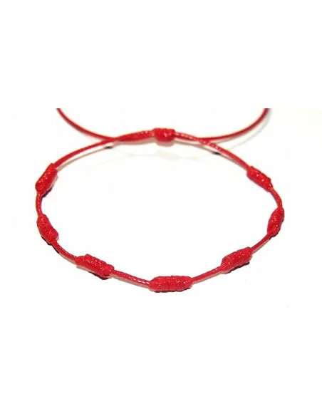 Bracelet red 7 knots  Haretski