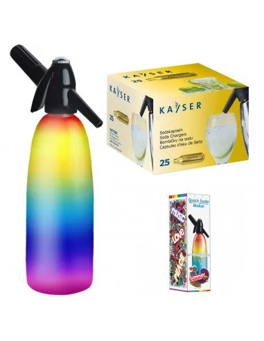 Water siphon saturator 1L + 25 cartridges