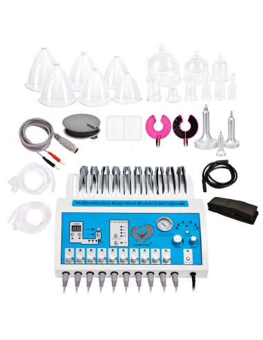 Professional device for electrostimulation, body shaping, vacuum therapy, massage, weight loss