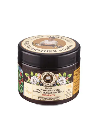 Naturalny wygładzający solny peeling do ciała na bazie 30 ziół i 7 olejków eterycznych 300 ml