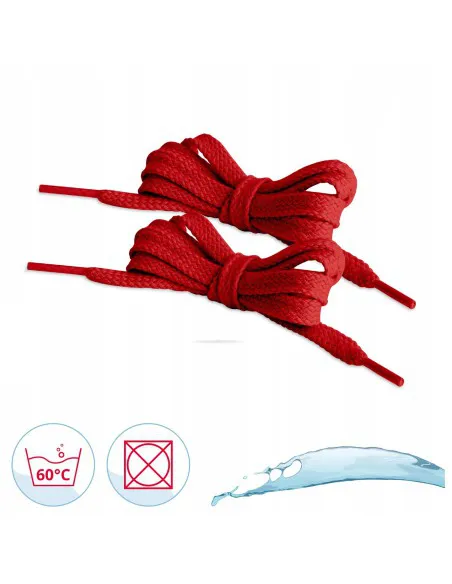 Red flat laces 150 cm Red flat laces 150 cm