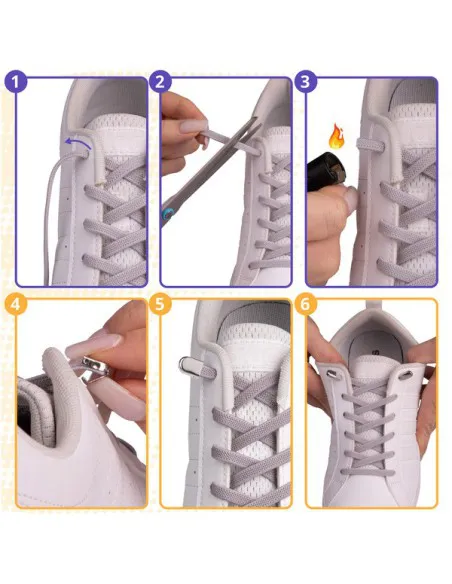 .Tieless laces red with metal pins