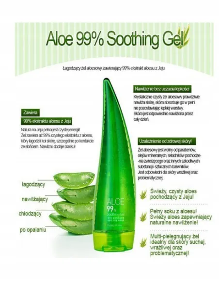 Żel do ciała, twarzy i włosów Holika Aloe 99% 250ml Żel do ciała, twarzy i włosów Holika Aloe 99% 250ml