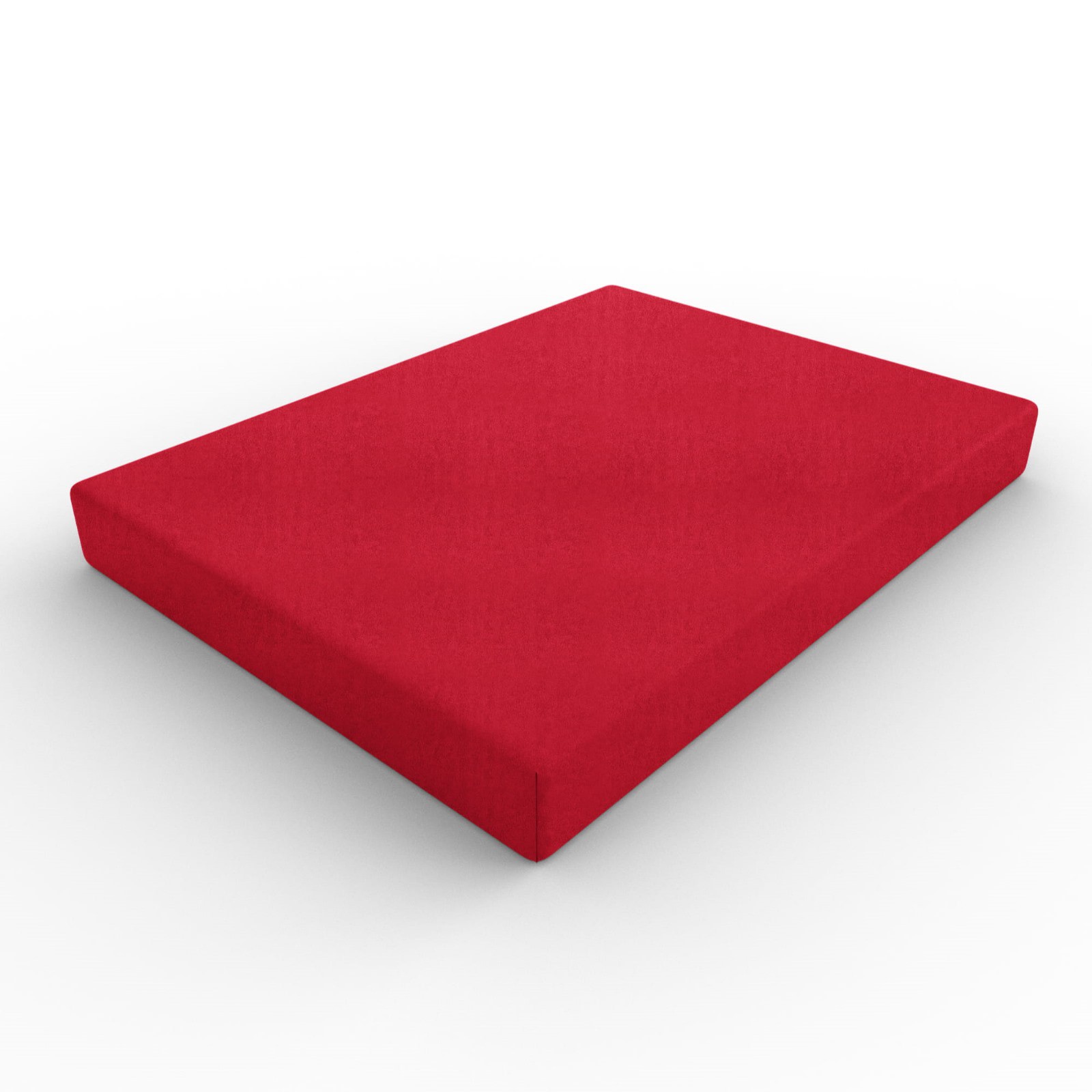 .Czerwone prześcieradło frotte z gumką 140x200