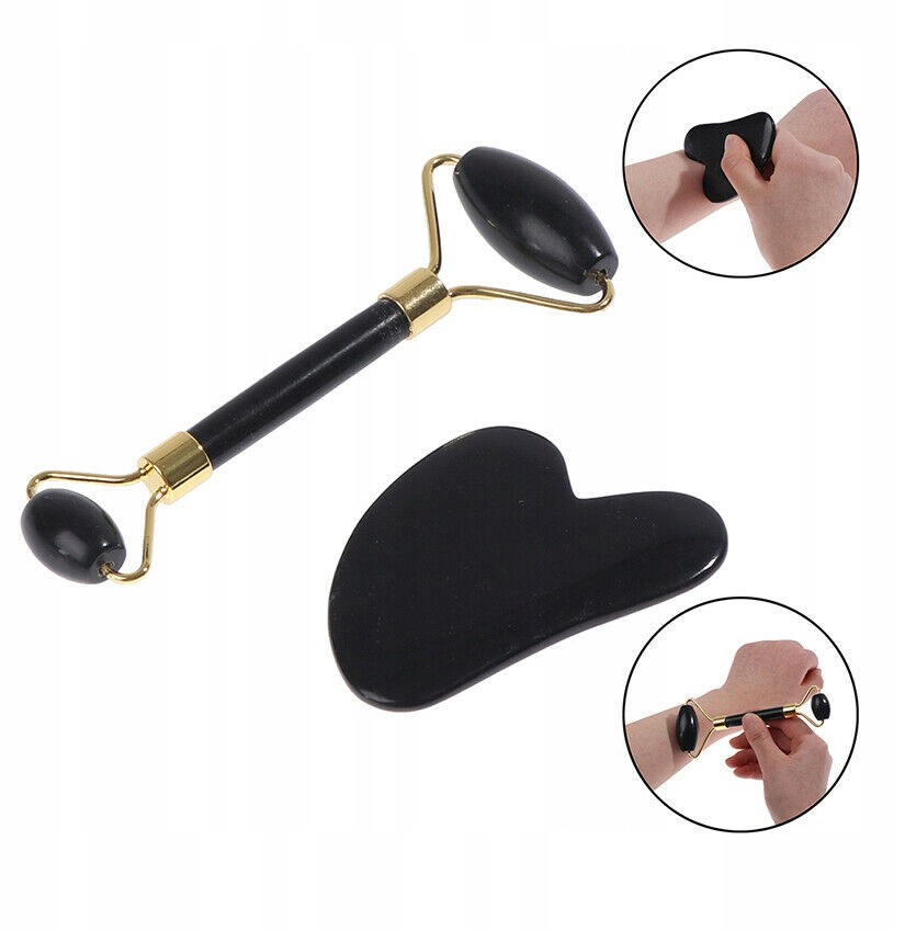 .Masażer do twarzy z płytką GUA SHA.