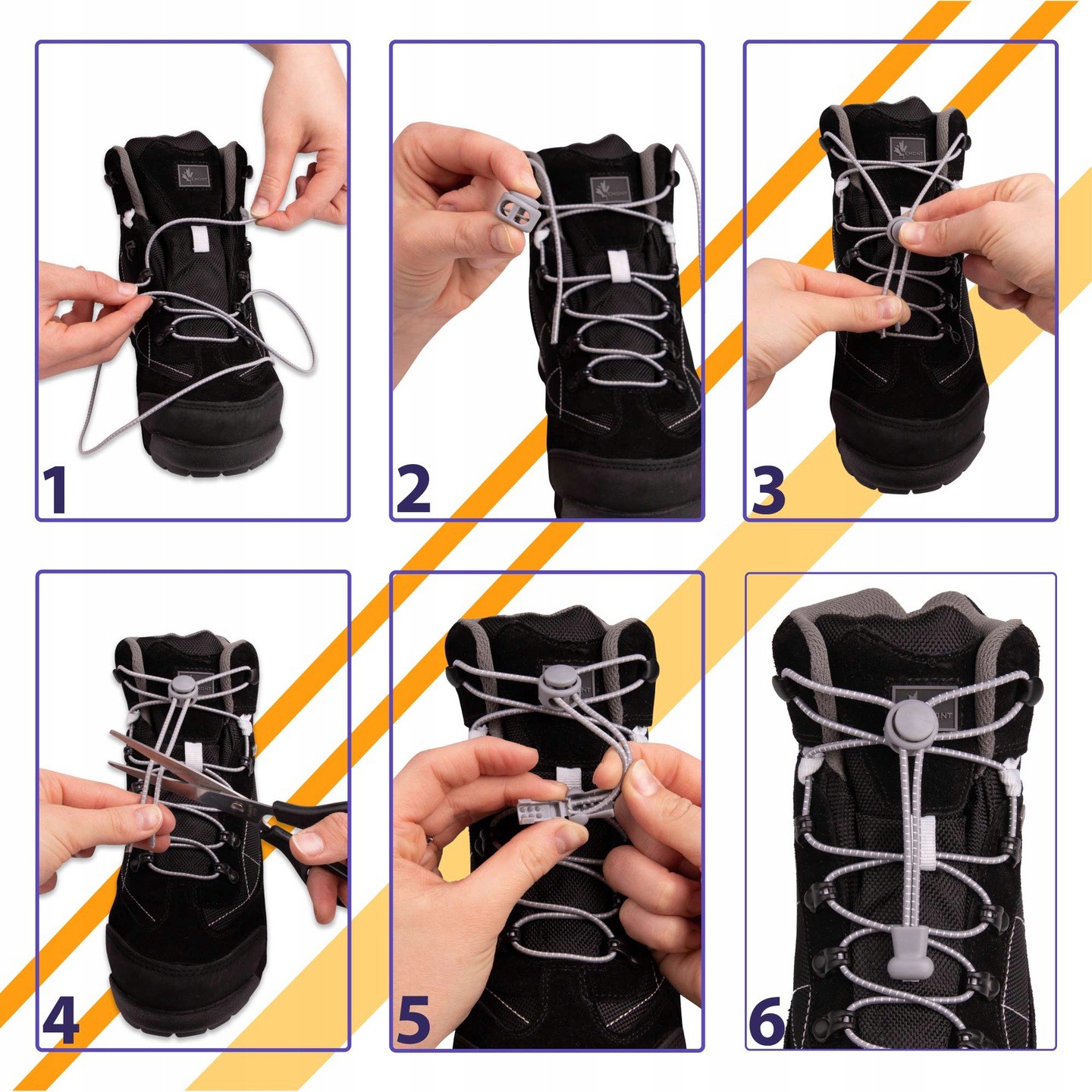 Sportowe sznurówki bez wiązania czerwone 100cm
